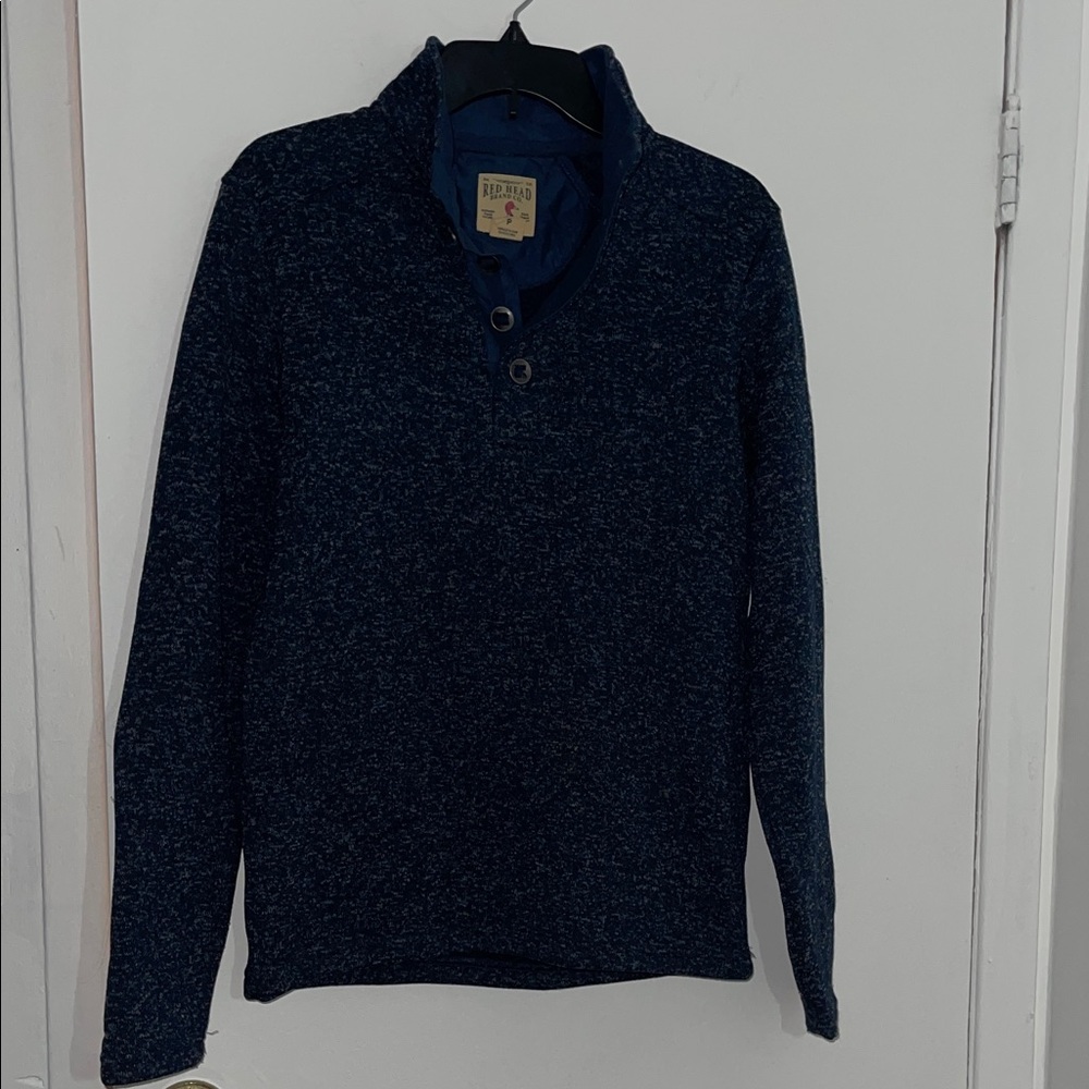 RedHead Men's Navy Zip Up Sweater